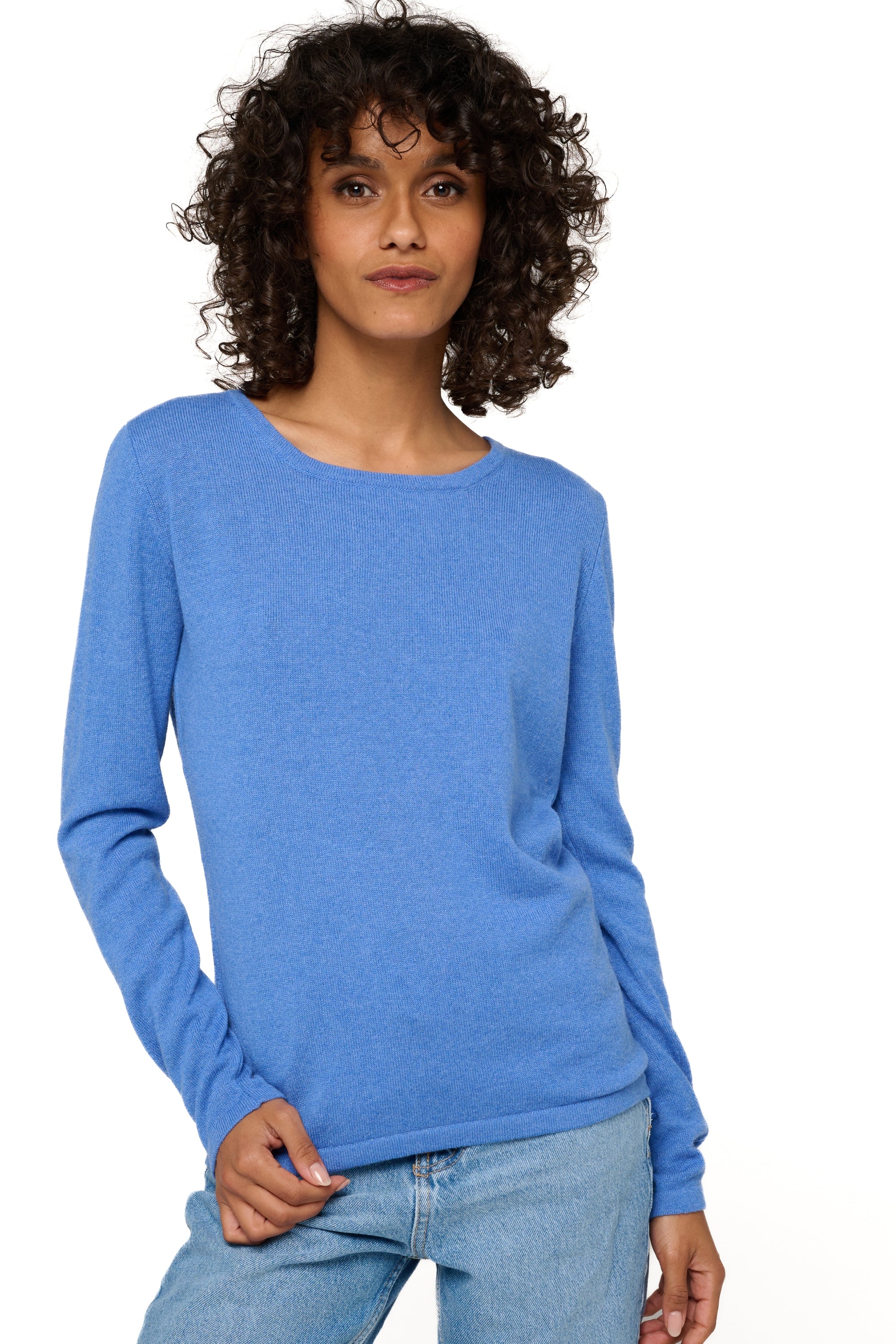 Solange kasjmier dames - gemêleerd blauw - Mahogany