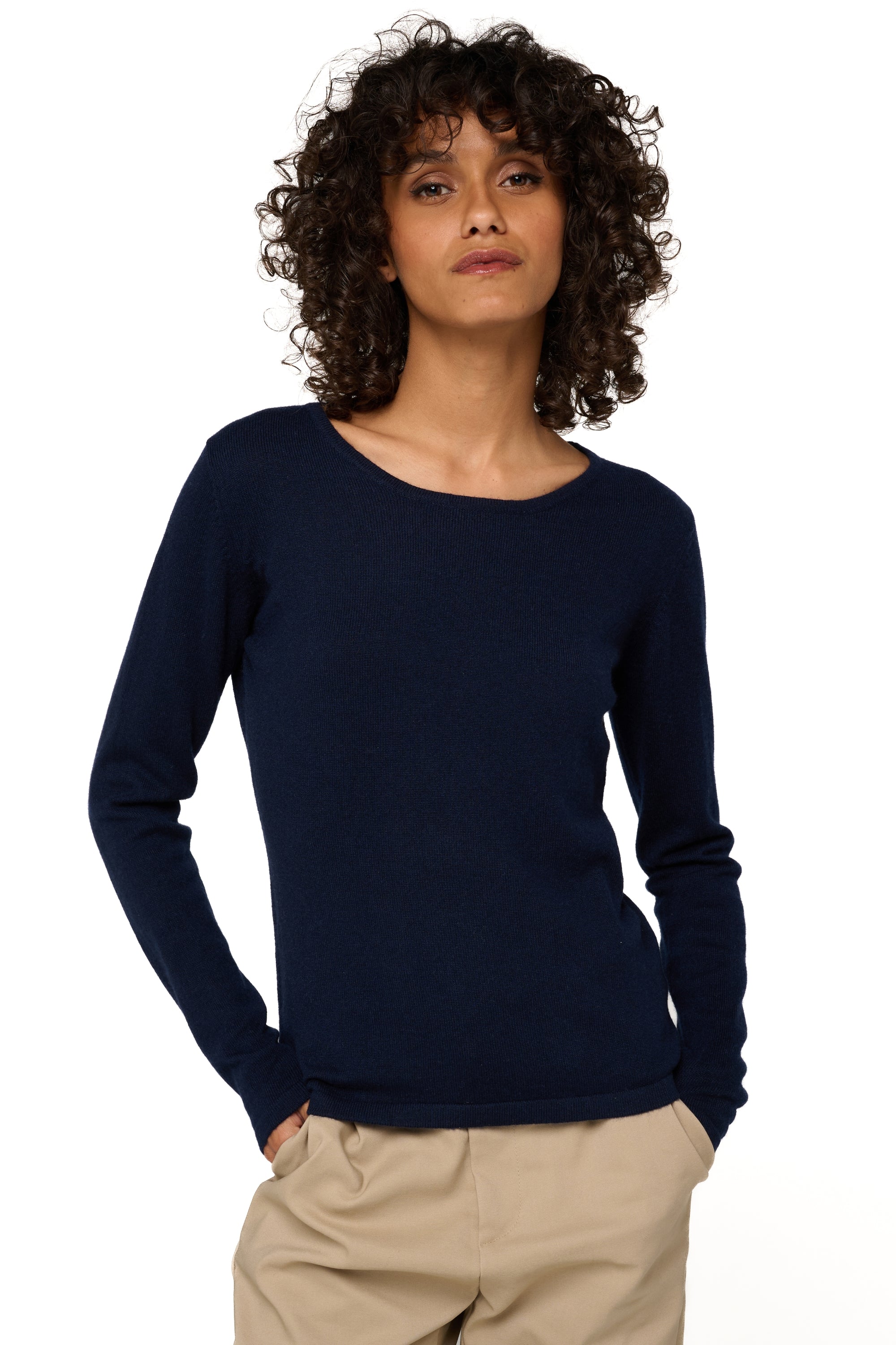 Solange in kasjmier dames - donker marineblauw - Mahogany