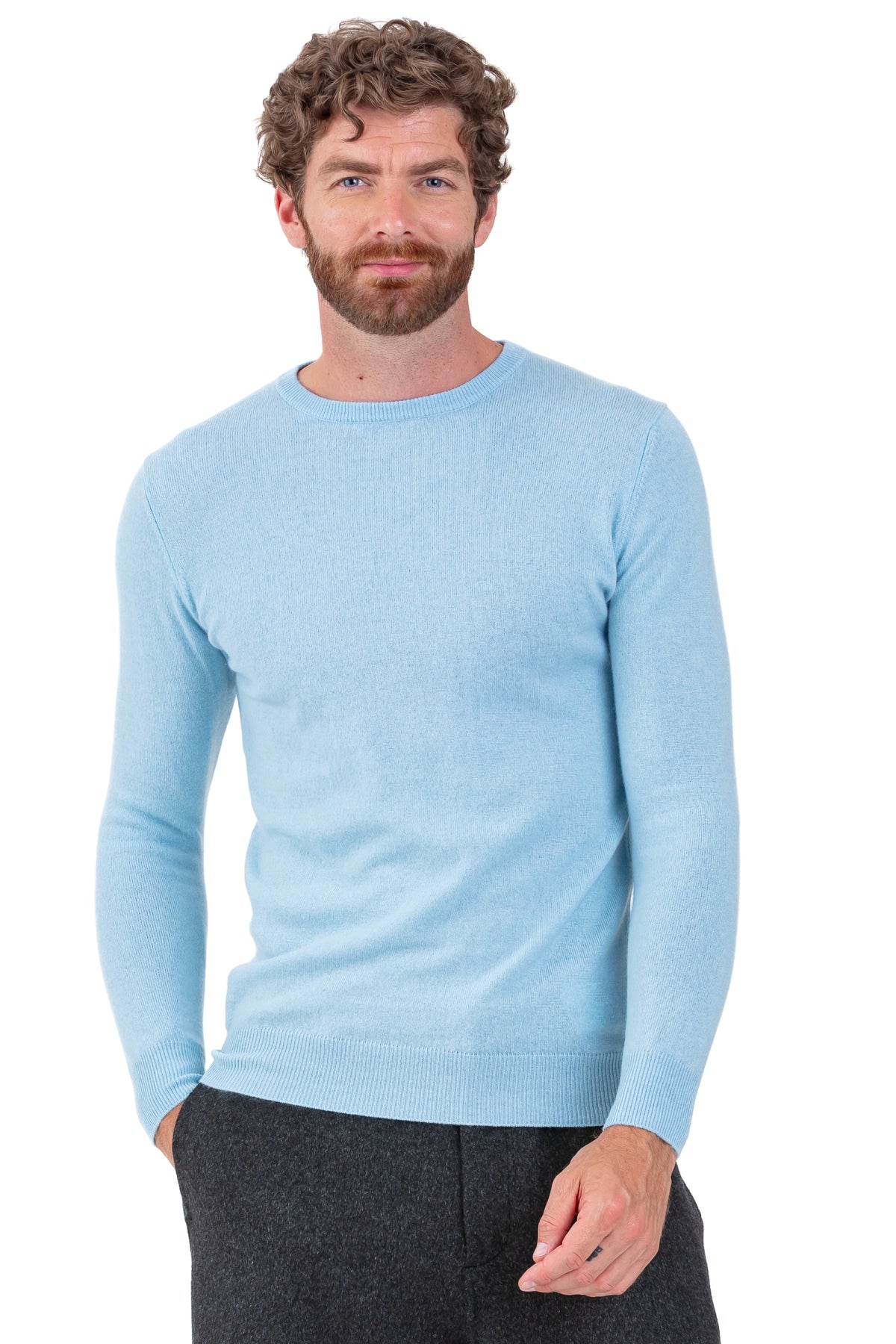 Tao in kasjmier heren - powder blue - Mahogany