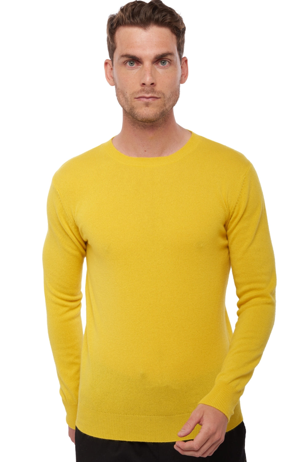 Tao in kasjmier heren - sunny yellow - Mahogany