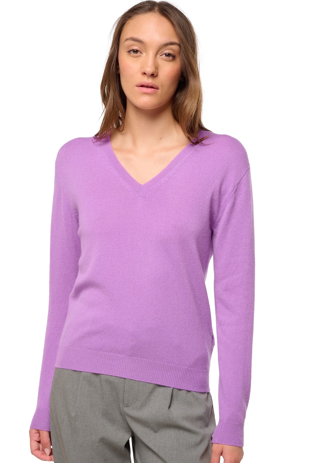 Tessa in kasjmier dames - dahlia - Mahogany