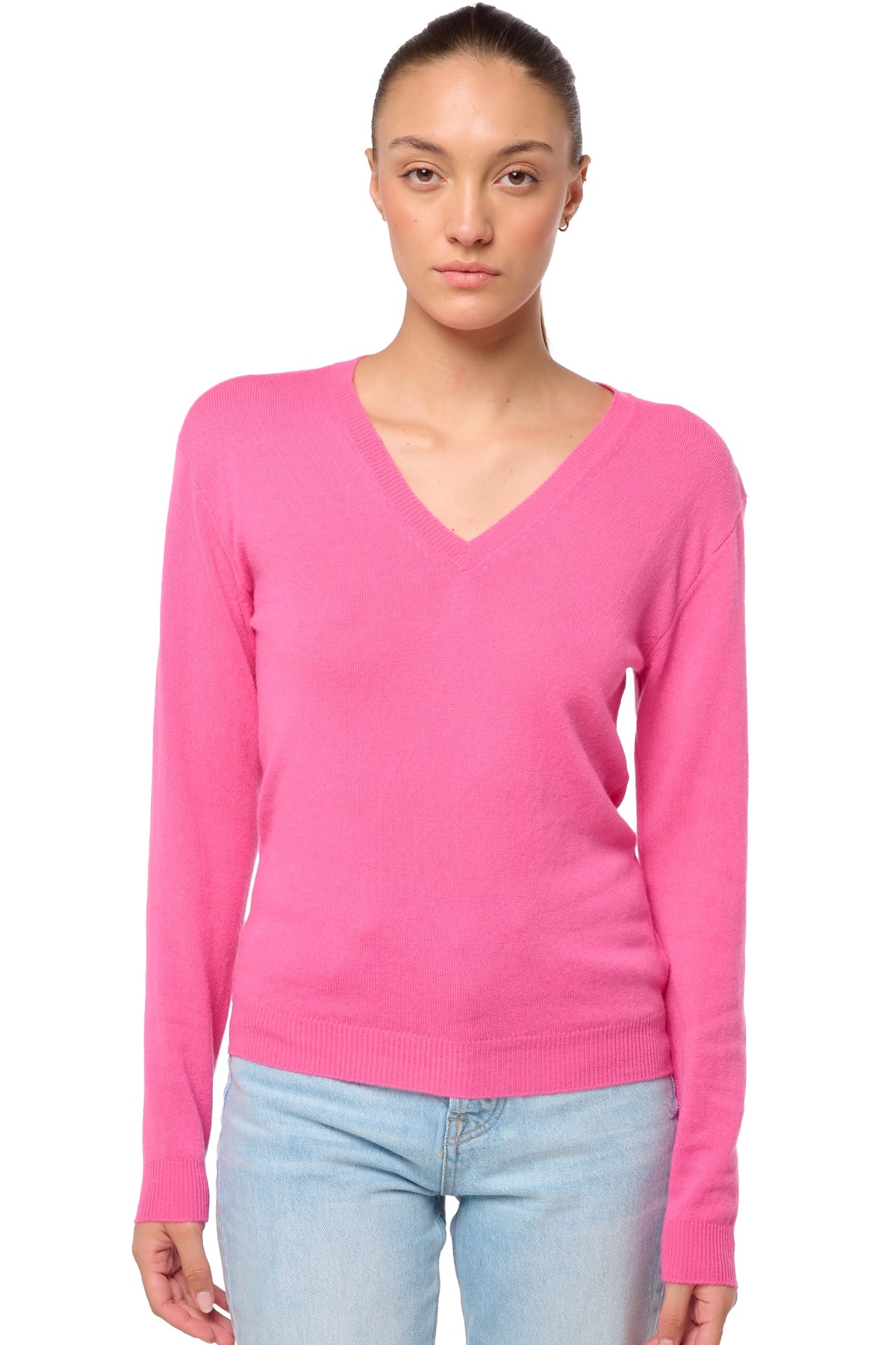 Tessa in kasjmier dames - flashy rose - Mahogany