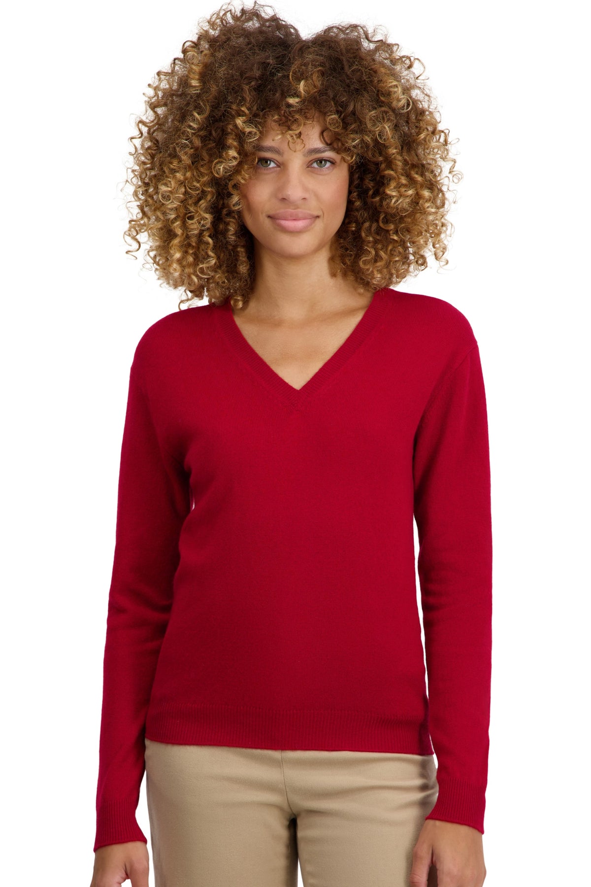 Tessa in kasjmier dames - garnet - Mahogany