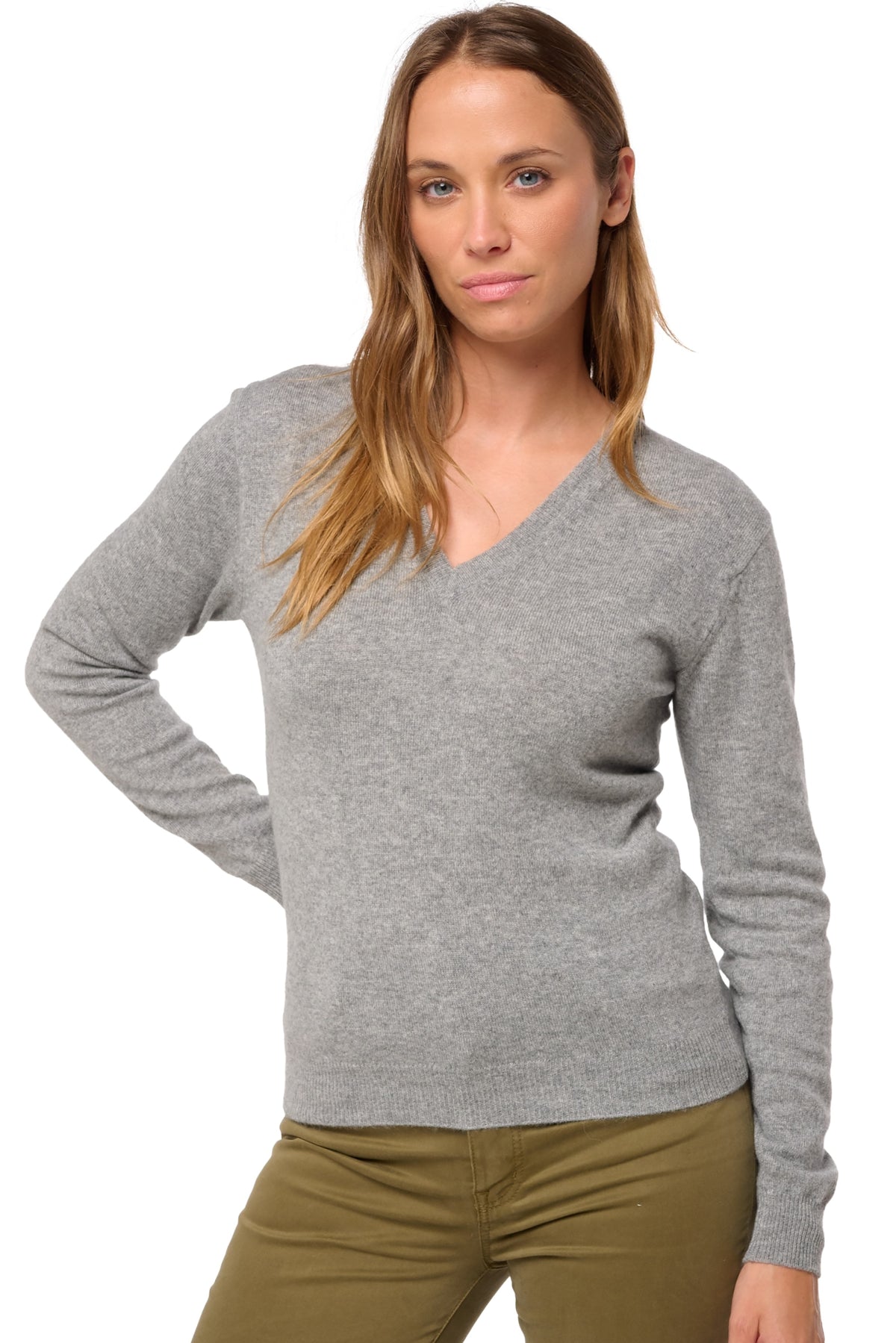 Tessa in kasjmier dames - husky - Mahogany