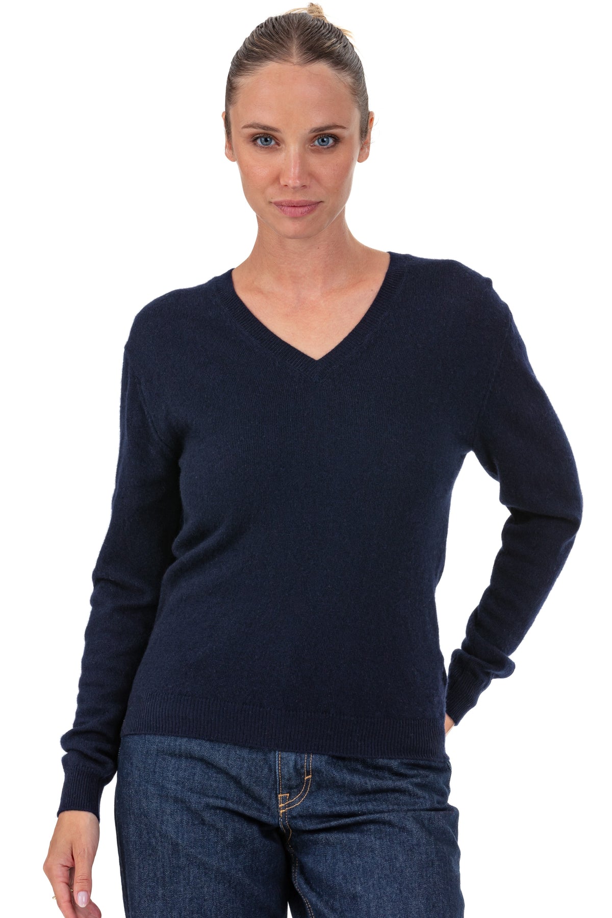 Tessa in kasjmier dames - donkerblauw - Mahogany