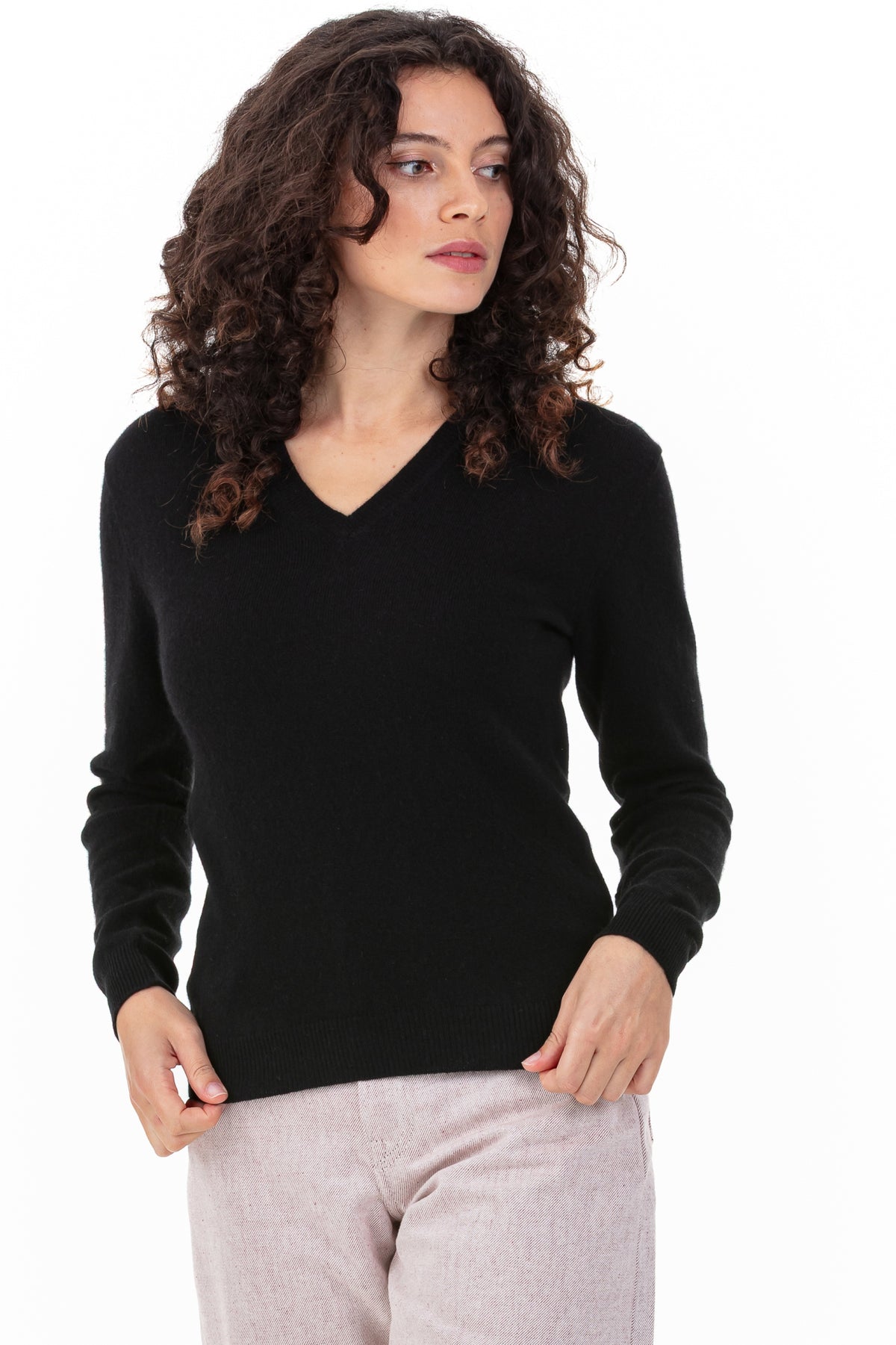 Tessa in kasjmier dames - zwart - Mahogany