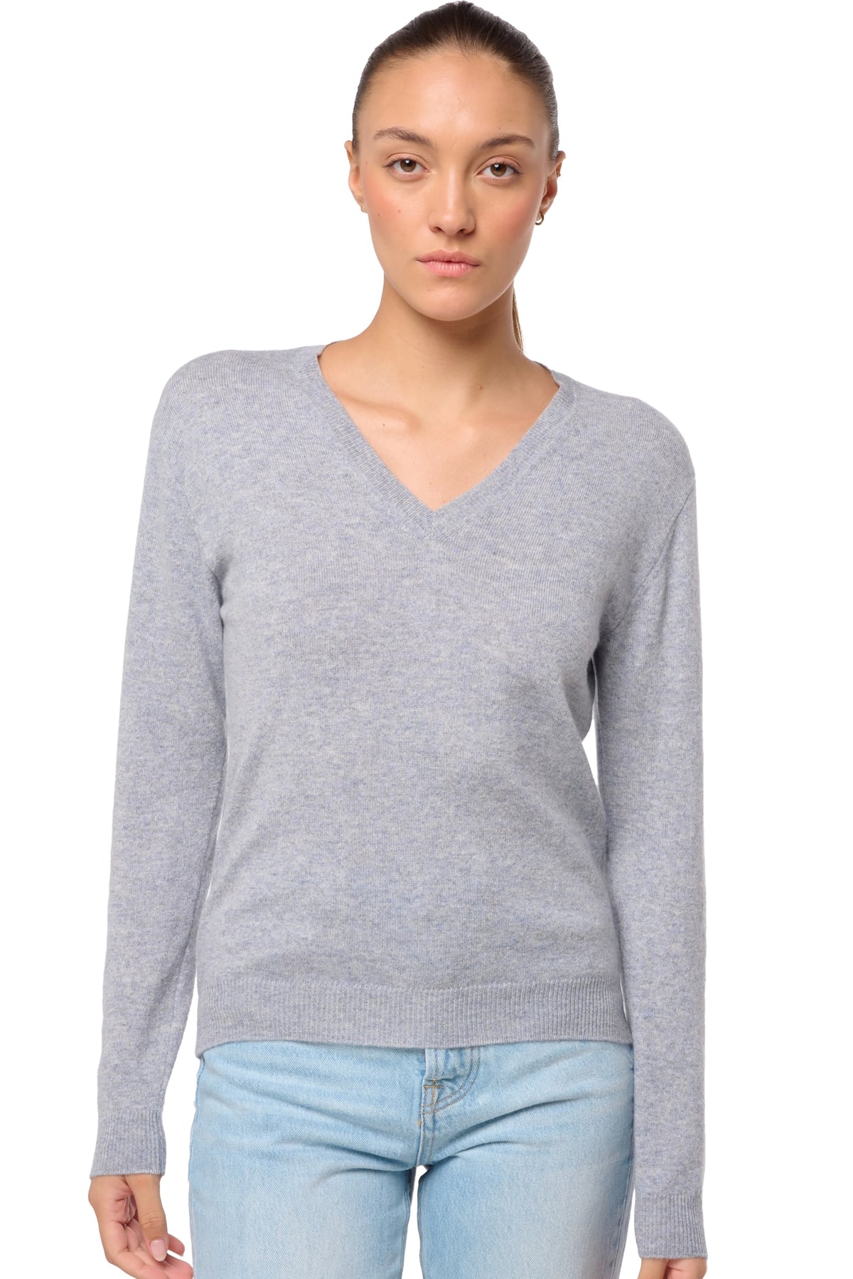 Tessa in kasjmier dames - quarry - Mahogany