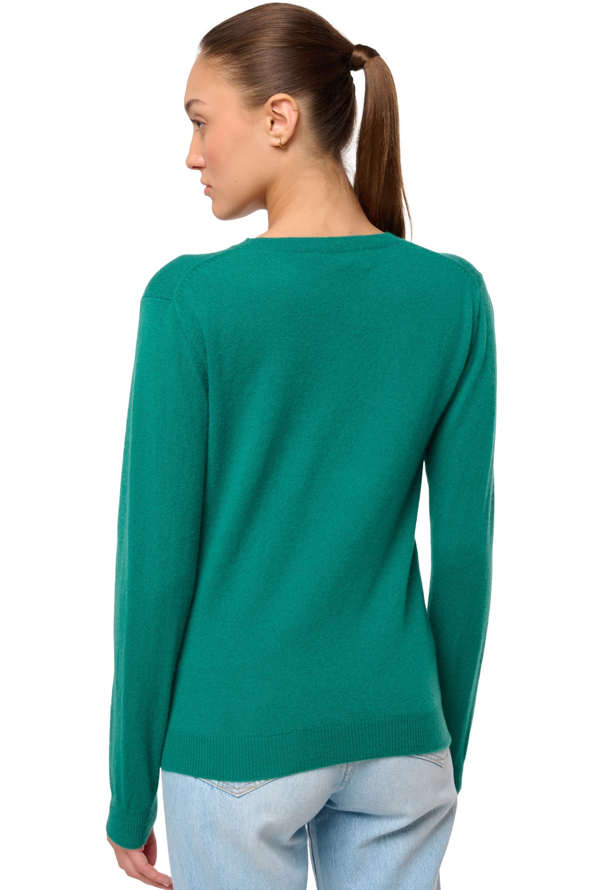 Thalia en cachemire femme - Vue 2 - botanical - Mahogany
