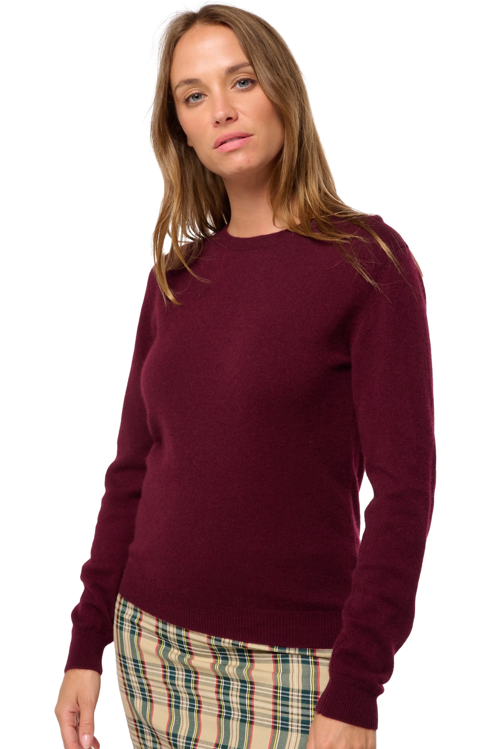 Thalia kasjmier dames - red wine - Mahogany