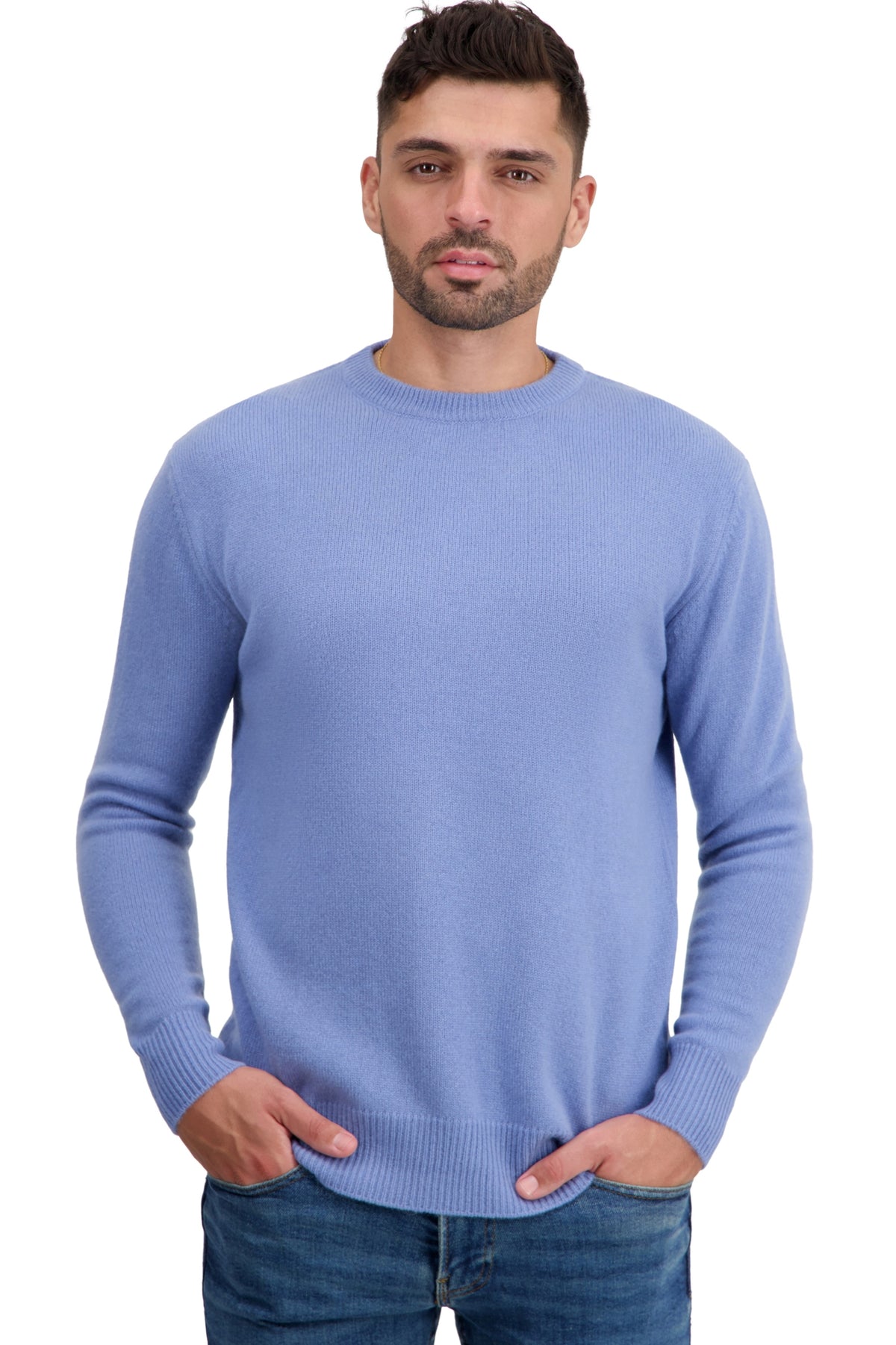 Touraine in kasjmier heren - light blue - Mahogany