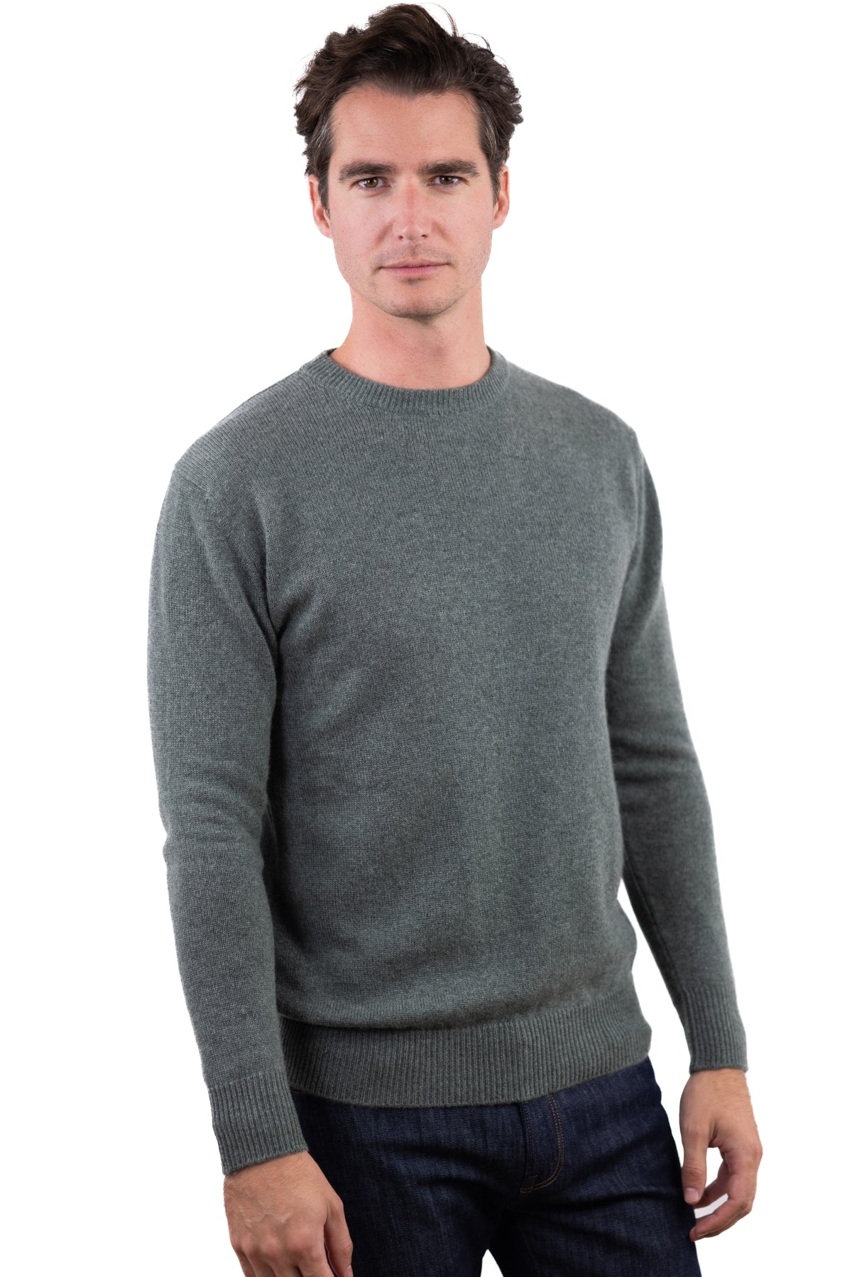 Touraine in kasjmier heren - military green - Mahogany