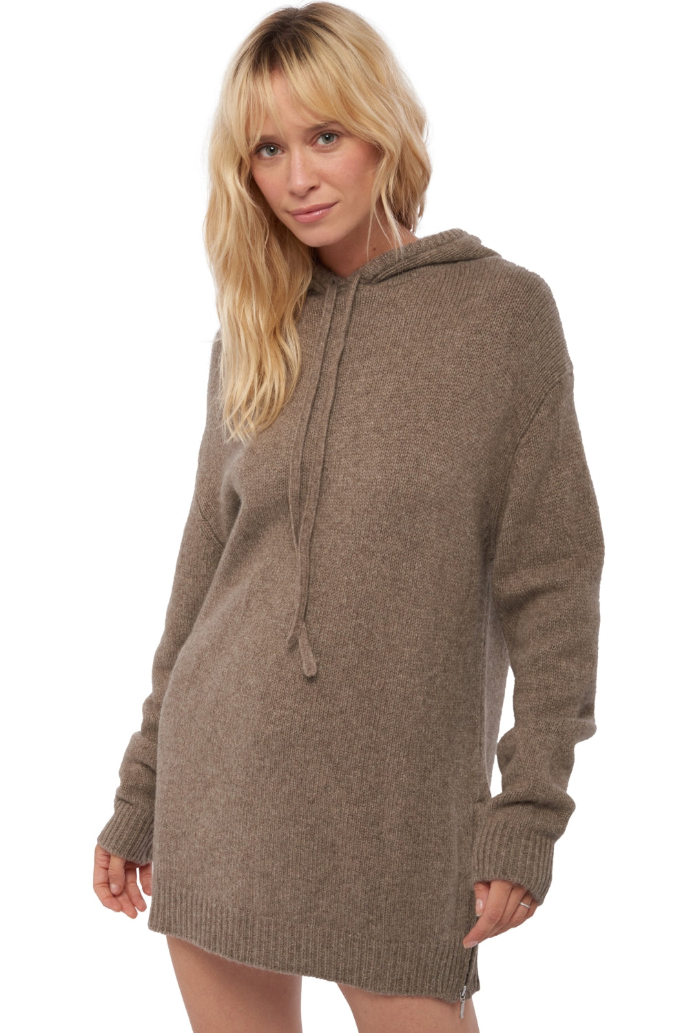 Veria in yak dames - Aanzicht 1 - marmotte naturel - Mahogany