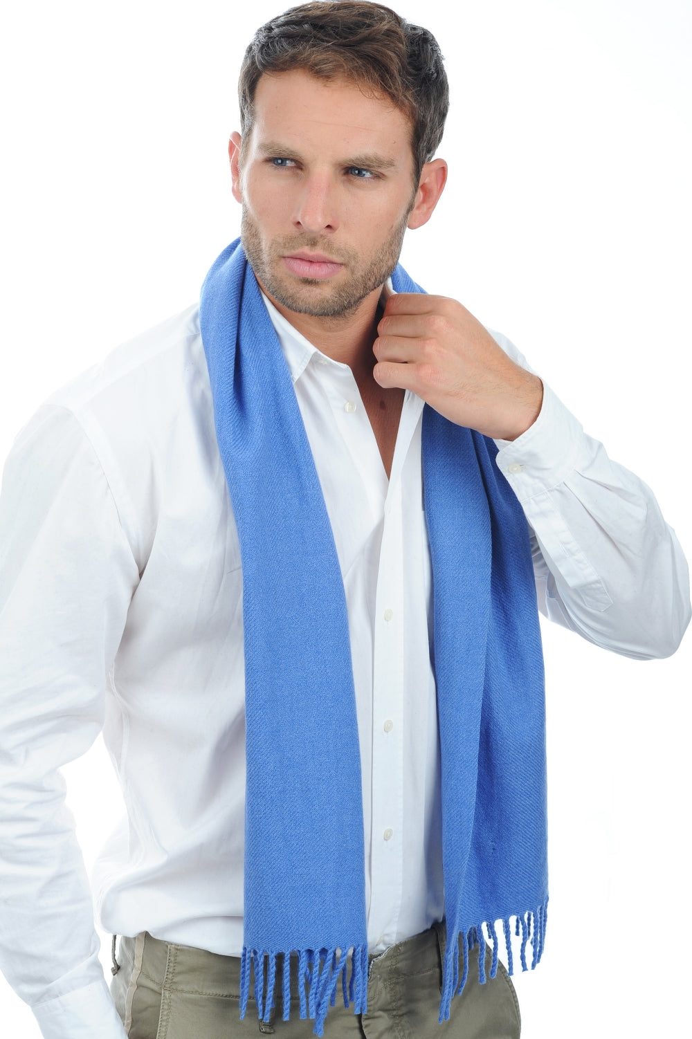 Zak170 in gemengde kasjmier - gemêleerd blauw - Mahogany