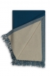 Kasjmier accesoires plaids amadora 140 x 220 diep blauw tijdloos beige 140 x 220 cm