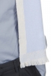 Kasjmier accesoires sjaals tonnerre hemels blauw ecru 180 x 24 cm