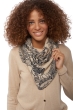 Kasjmier accesoires sjaals ulm natural beige donker marine 70 x 76 cm