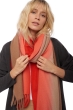 Kasjmier accesoires sjaals vaasa bloody orange camel gemeleerd 200 x 70 cm