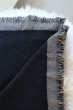 Kasjmier accessoires plaids fougere 125 x 175 zwart donkergrijs gemeleerd 125 x 175