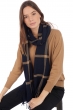 Kasjmier accessoires sjaals amsterdam donker marine camel 50 x 210 cm