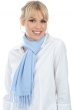 Kasjmier accessoires sjaals kazu170 hemels blauw 170 x 25 cm
