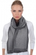 Kasjmier accessoires sjaals tonnerre grijs gemeleerd anthraciet 180 x 24 cm