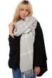 Kasjmier accessoires sjaals venezia flanel grijs gemeleerd gebroken wit 210 x 90 cm