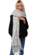 Kasjmier accessoires sjaals venezia flanel grijs gemeleerd gebroken wit 210 x 90 cm