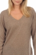 Kasjmier dames kasjmier basic pullovers voor lage prijzen flavie natural brown 4xl