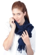 Kasjmier dames kasjmier sjaals kazu170 donker marine 170 x 25 cm