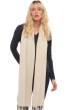 Kasjmier dames kasjmier sjaals kazu200 ecru gemeleerd 200 x 35 cm