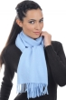 Kasjmier dames kasjmier sjaals kazu200 hemels blauw 200 x 35 cm
