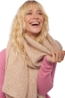 Kasjmier dames kasjmier sjaals venus camel licht roze 200 x 38 cm