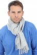 Kasjmier dames kasjmier sjaals zak200 flanel grijs gemeleerd 200 x 35 cm
