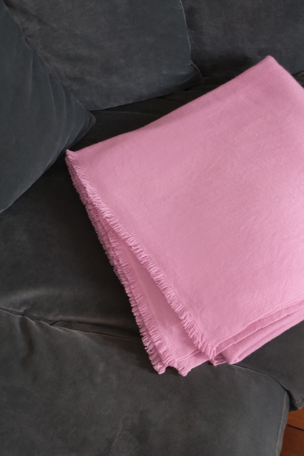 Kasjmier accessoires nieuw toodoo plain l 220 x 220 baby roze 220x220cm