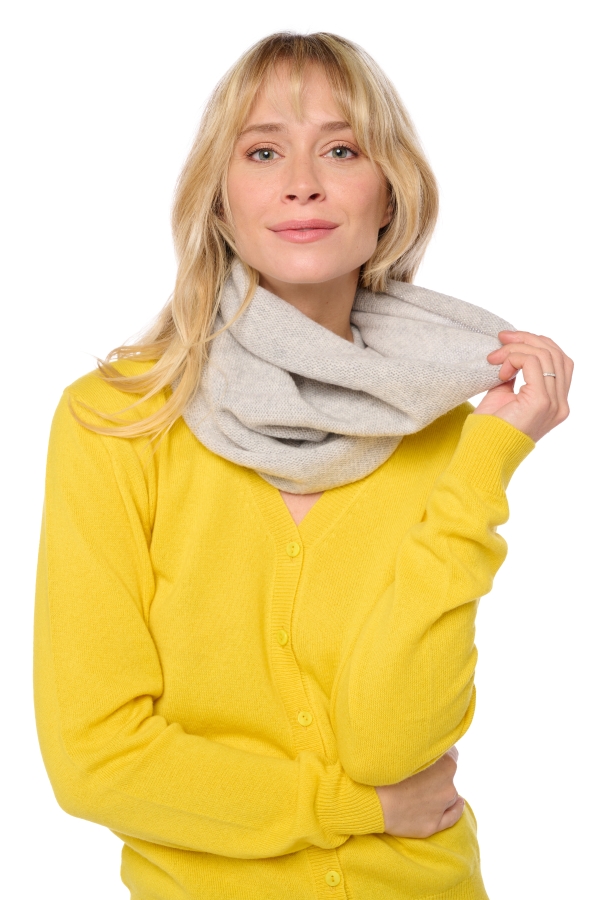 Kasjmier accessoires sjaals dulce flanel grijs gemeleerd 50 x 28 cm