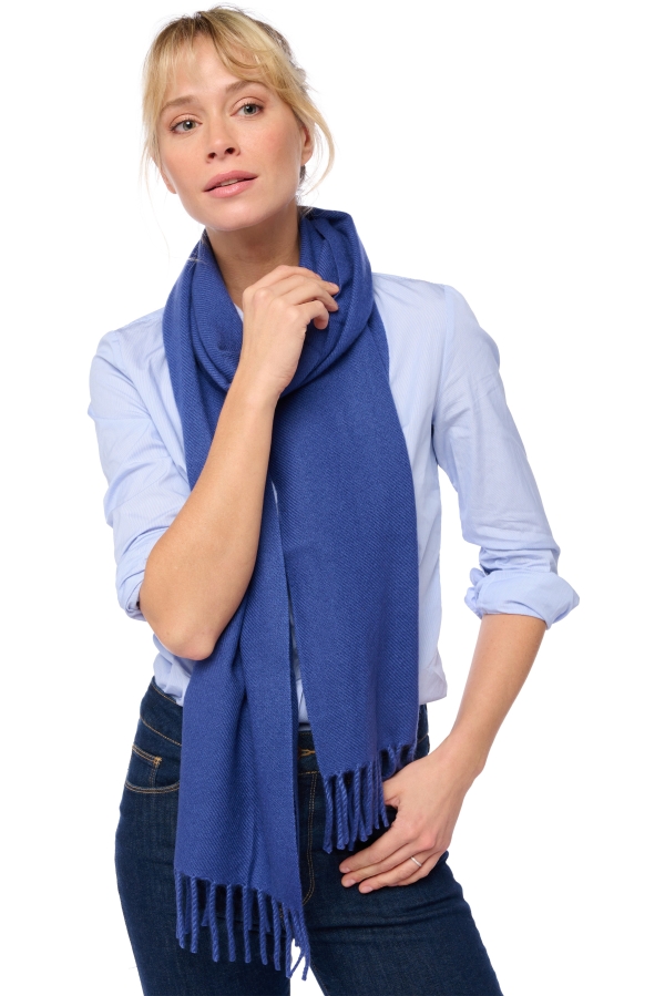 Kasjmier accessoires sjaals kazu200 donkerblauw 200 x 35 cm