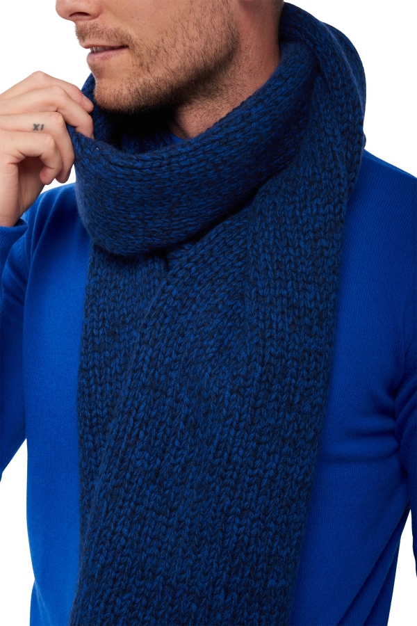 Kasjmier accessoires sjaals venus donker marine kleny 200 x 38 cm