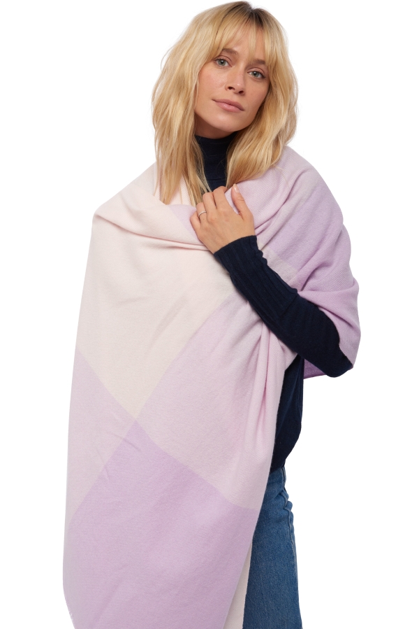 Kasjmier accessoires sjaals verona lilas licht roze 225 x 75 cm