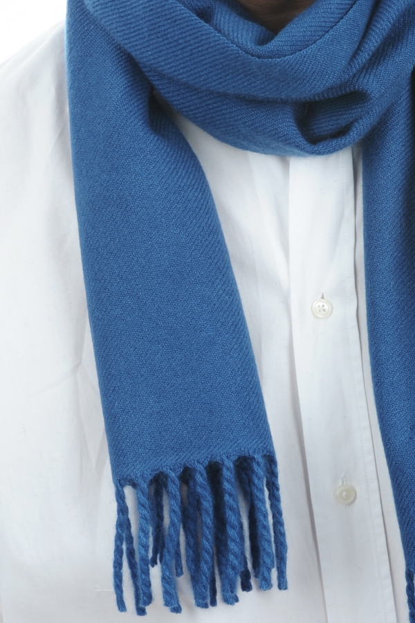 Kasjmier accessoires sjaals zak170 pruissisch blauw 170 x 25 cm