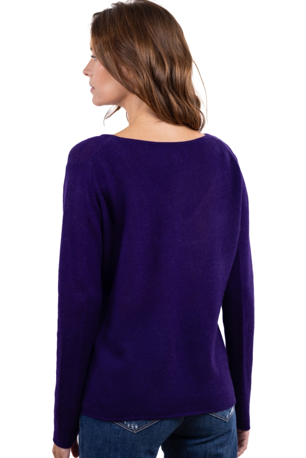 Kasjmier dames kasjmier basic pullovers voor lage prijzen flavie deep purple l