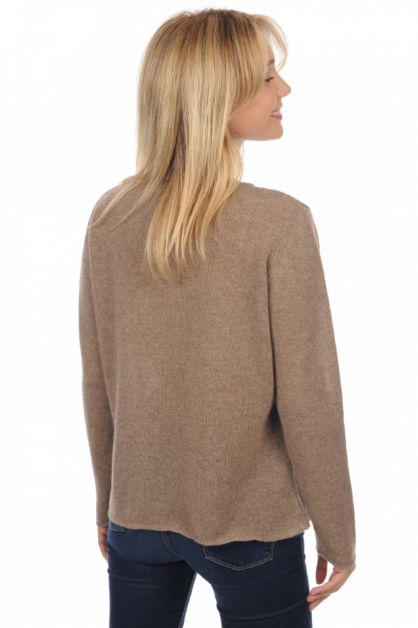 Kasjmier dames kasjmier basic pullovers voor lage prijzen flavie natural brown 2xl