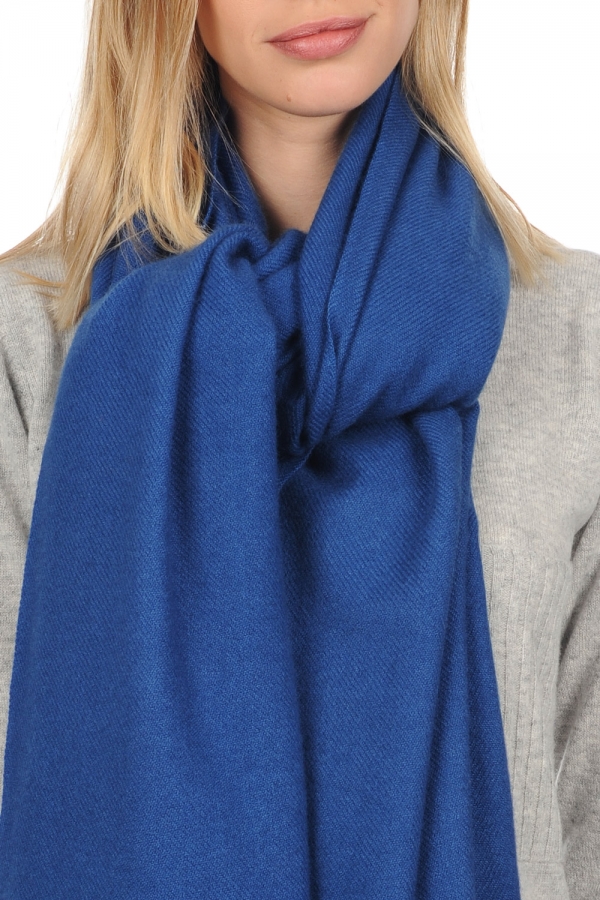 Kasjmier dames kasjmier sjaals niry pruissisch blauw 200x90cm