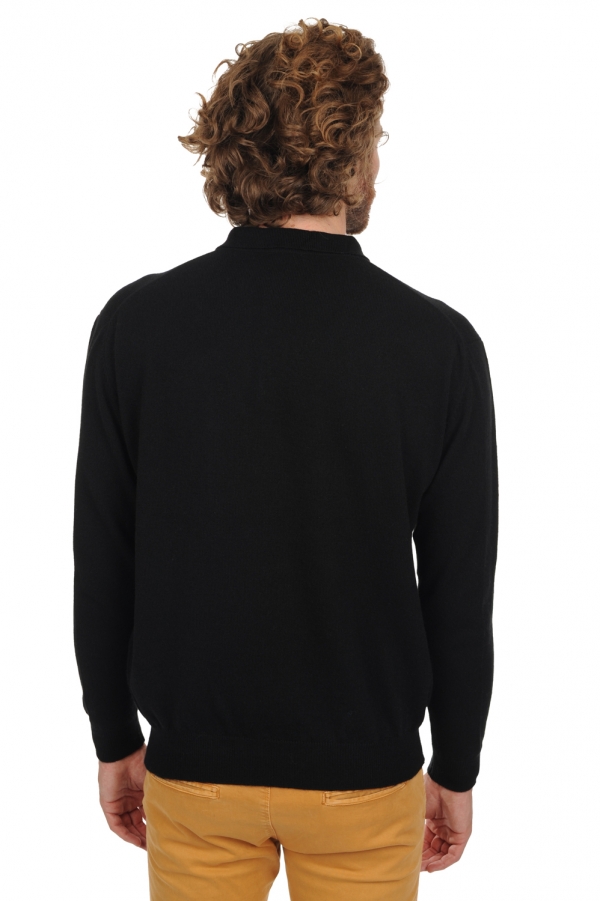 Kasjmier heren kasjmier polo stijl pullover alexandre premium black 3xl
