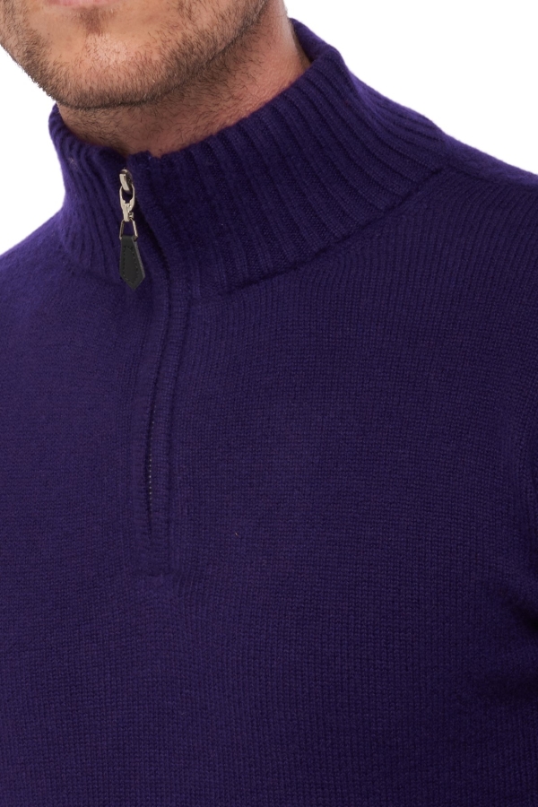 Kasjmier heren kasjmier polo stijl pullover donovan deep purple 3xl