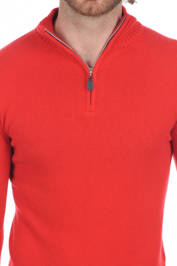 Kasjmier heren kasjmier polo stijl pullover donovan premium rood m