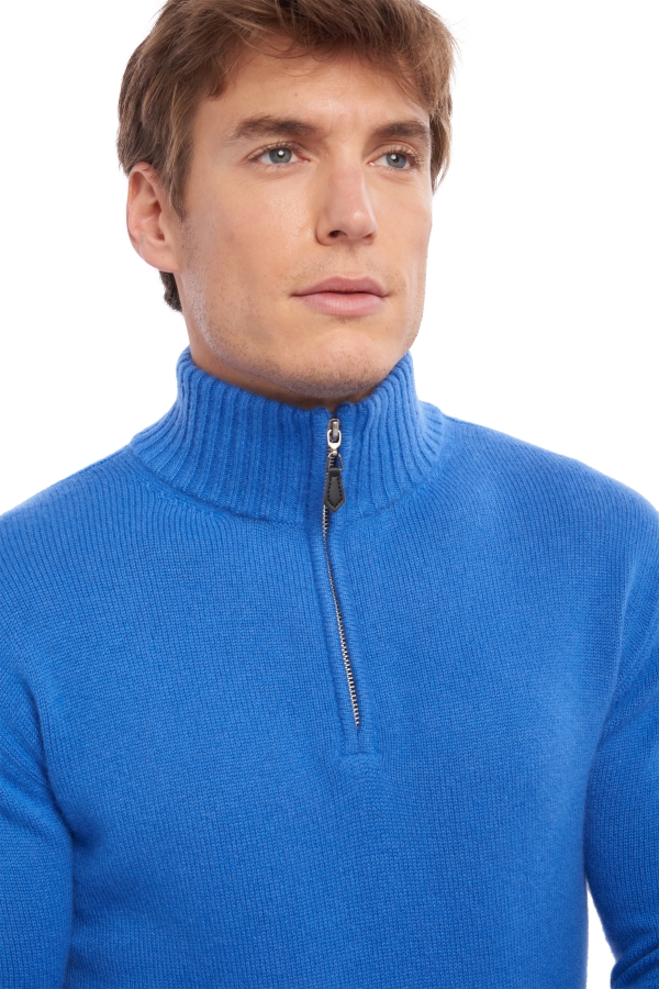 Kasjmier heren kasjmier polo stijl pullover donovan tetbury blue m