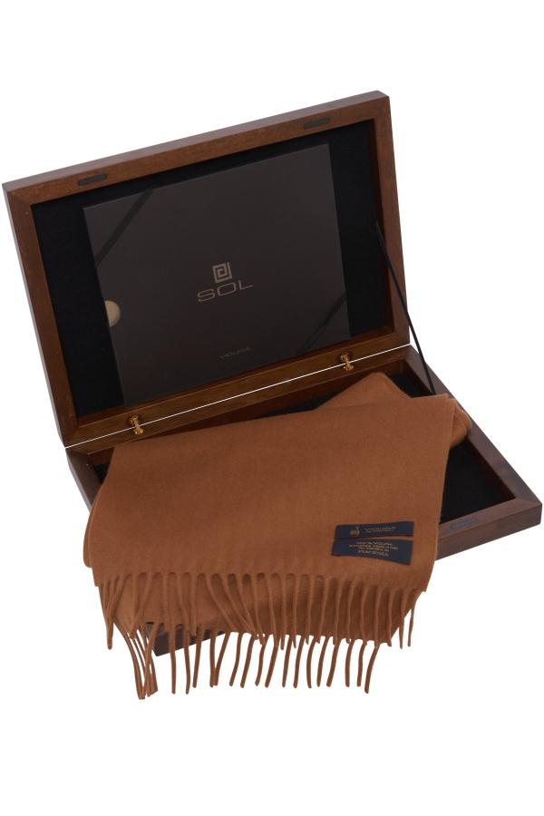 Vicuna accessoires sjaals vicunazak naturel bruin 175 x 30 cm