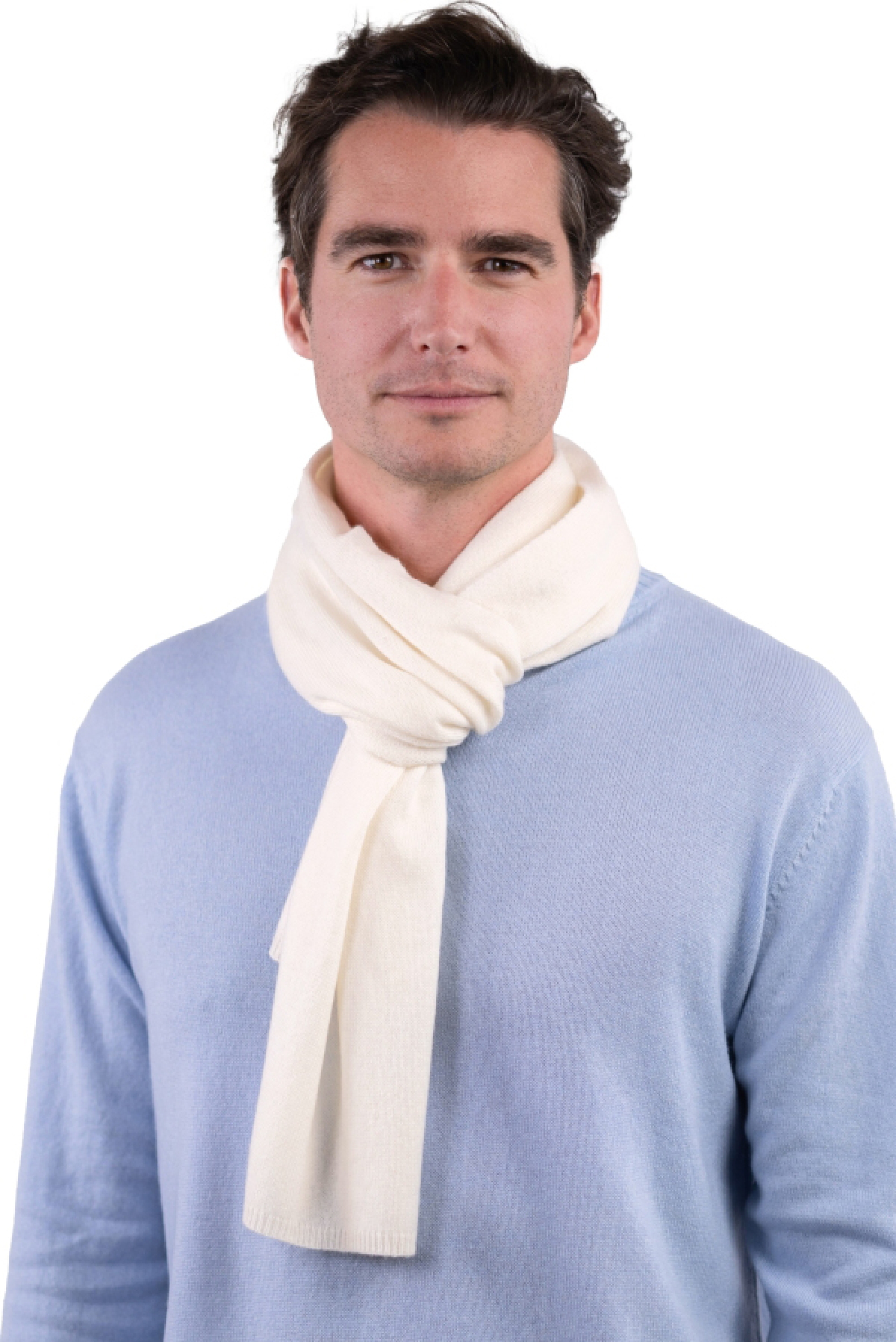 Kasjmier accessoires sjaals ozone natural ecru 160 x 30 cm