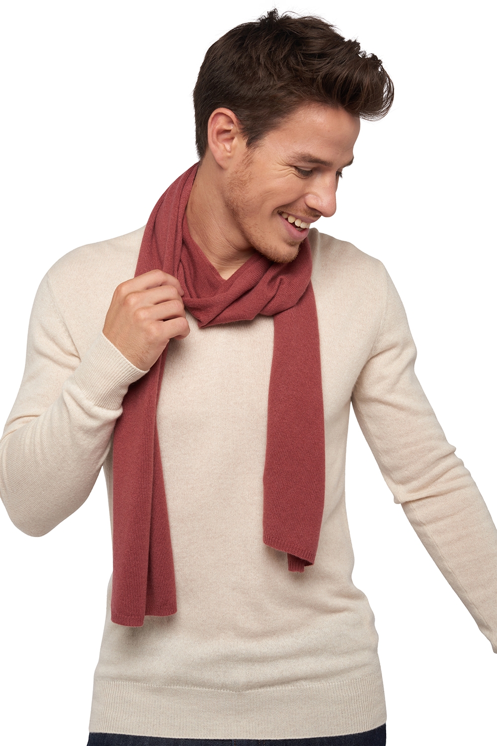 Kasjmier accessoires sjaals ozone rosewood 160 x 30 cm