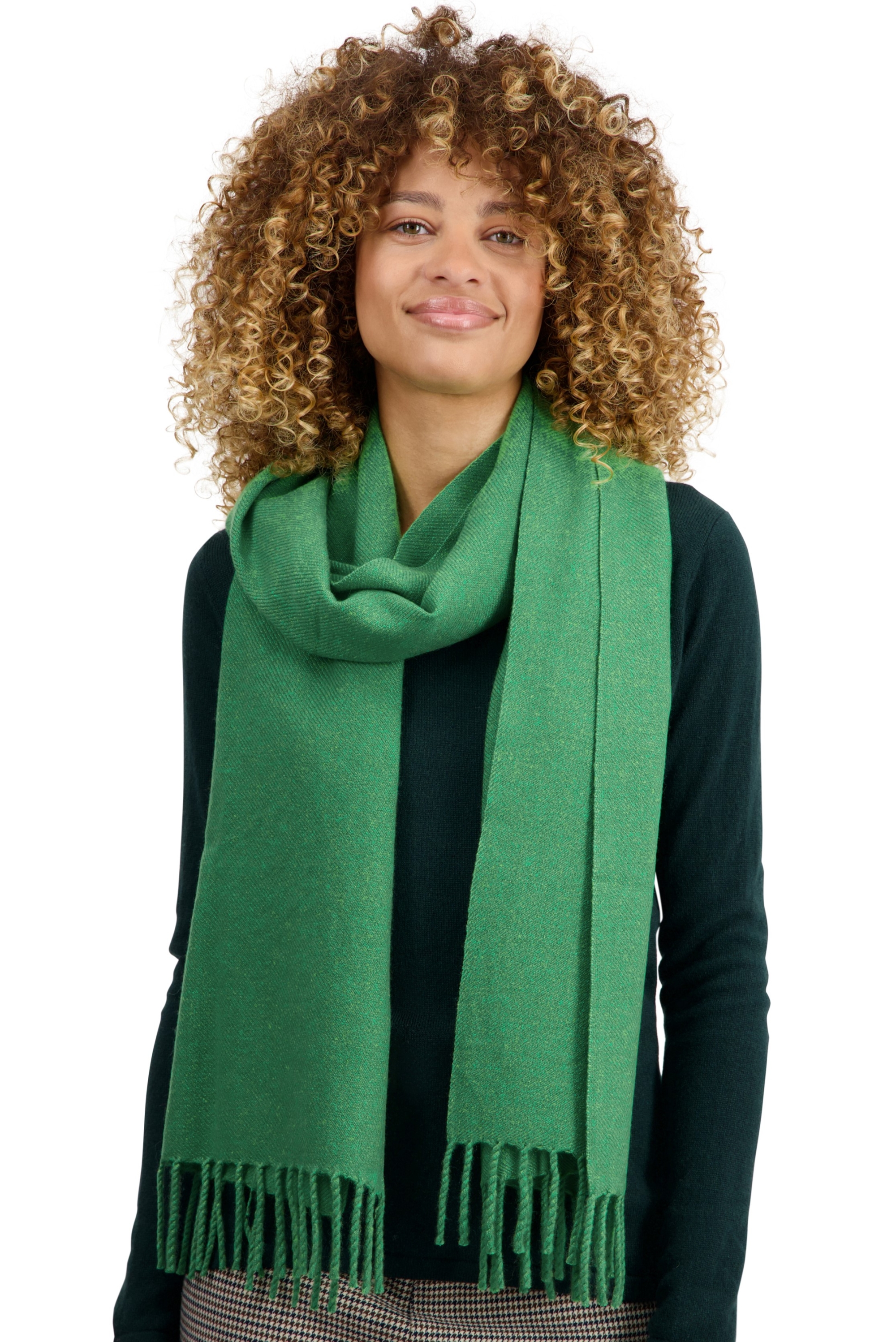 Kasjmier accessoires sjaals tartempion basil 210 x 45 cm